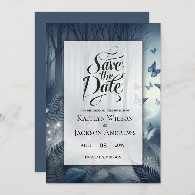 Reserve A Data Casamento Mágico e Lua-Lua (Frente/Verso)