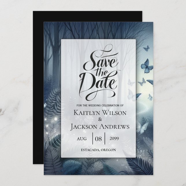 Reserve A Data Casamento Mágico e Lua-Lua (Frente/Verso)