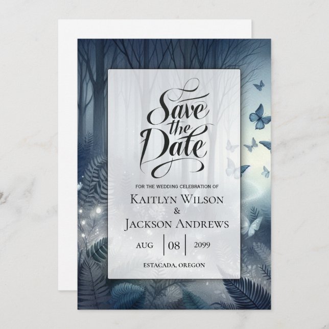 Reserve A Data Casamento Mágico e Lua-Lua (Frente/Verso)