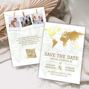Reserve A Data Casamento Mapa Mundial Destino Tropical Ouro Branc