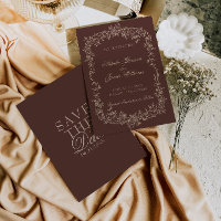 Casamento Marrom Chocolate Floral Botânico Dinheir
