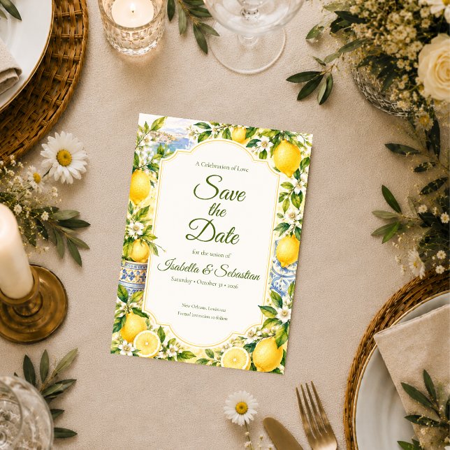 Reserve A Data Casamento Mediterrâneo Romântico (Criador carregado)