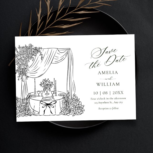 Reserve A Data Casamento minimalista (Criador carregado)