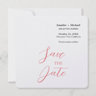 Reserve A Data Casamento Minimalista Caligrafia