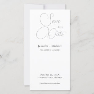 Reserve A Data Casamento Minimalista Caligrafia 