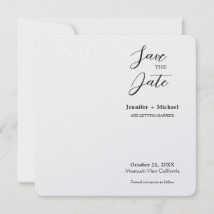 Reserve A Data Casamento Minimalista Caligrafia