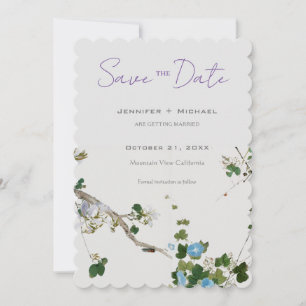 Reserve A Data Casamento Minimalista Caligrafia Floral 