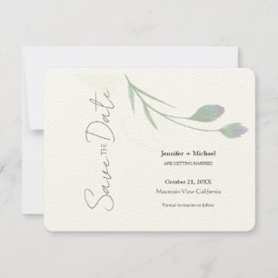 Reserve A Data Casamento Minimalista Caligrafia Floral