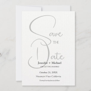 Reserve A Data Casamento Minimalista Caligrafia Script