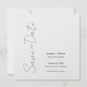 Reserve A Data Casamento Minimalista Caligrafia Script