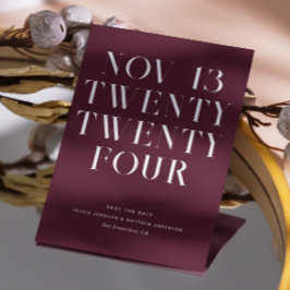 Reserve A Data Casamento minimalista da tipografia moderna Dark S