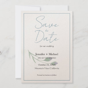 Reserve A Data Casamento Minimalista de Caligrafia