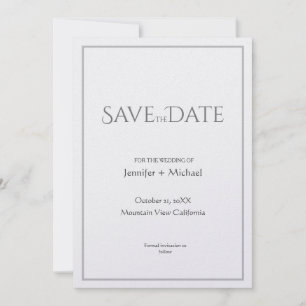 Reserve A Data Casamento Minimalista de Caligrafia Script
