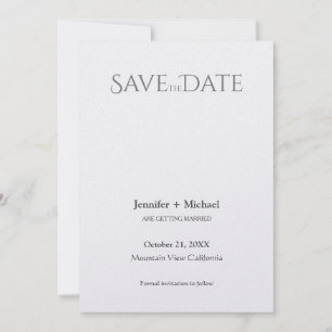 Reserve A Data Casamento Minimalista de Caligrafia Script