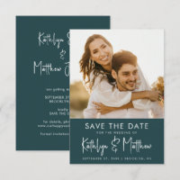 Casamento Minimalista de Foto Moderna com Script d