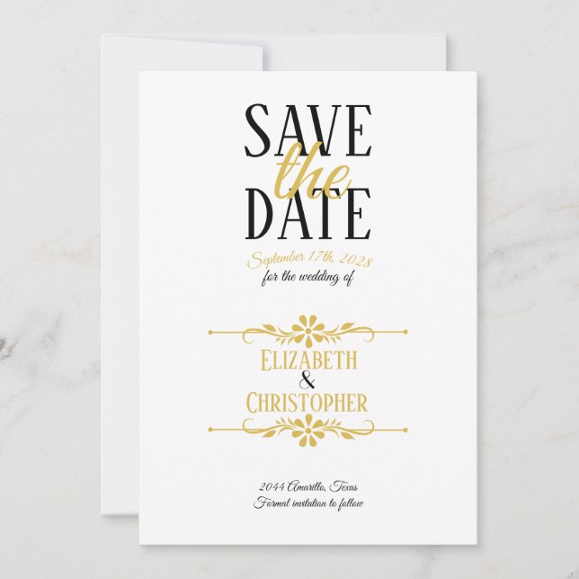 Reserve A Data Casamento Minimalista e Elegante (Frente)