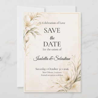 Reserve A Data Casamento Minimalista Elegante