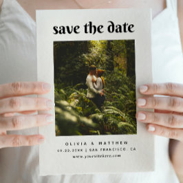 Reserve A Data Casamento Minimalista Elegante Chic | Foto Limpa
