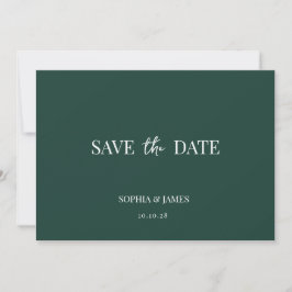 Reserve A Data Casamento Minimalista Elegante Emerald Green
