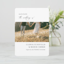Reserve A Data Casamento Minimalista Elegante Moderno