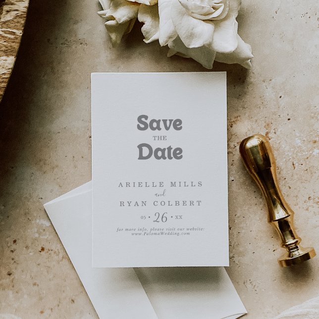 Reserve A Data Casamento Minimalista Formal Elegante (Criador carregado)