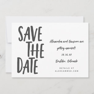 Reserve A Data Casamento Minimalista Moderno com Letras Manuscrit