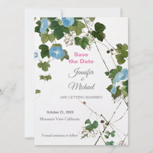 Reserve A Data Casamento Minimalista Moderno Floral Caligrafia Si