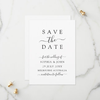 Reserve A Data Casamento Minimalista Moderno Salvar a Data