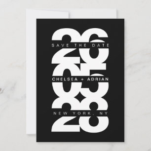 Reserve A Data Casamento Minimalista Preto Branco Tipografia Negr