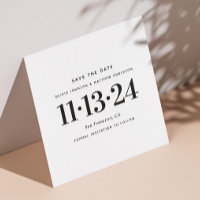 Casamento Minimalista Preto e Branco. Tipografia L