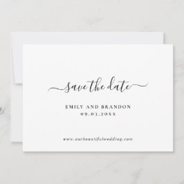 Reserve A Data Casamento Minimalista Simples Moderno Elegante