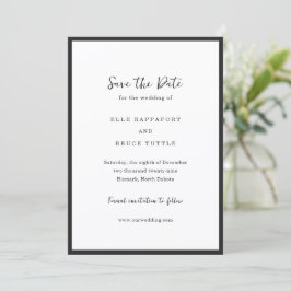 Reserve A Data Casamento Minimalista Tipografia Moderna