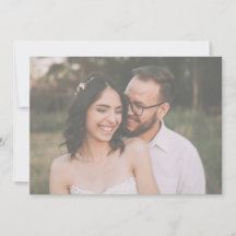 Casamento Mínimo de Script Preto e Branco Moderno