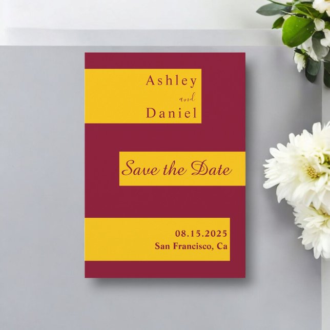 Reserve A Data Casamento Mínimo Elegante E Moderno Dourado (Criador carregado)