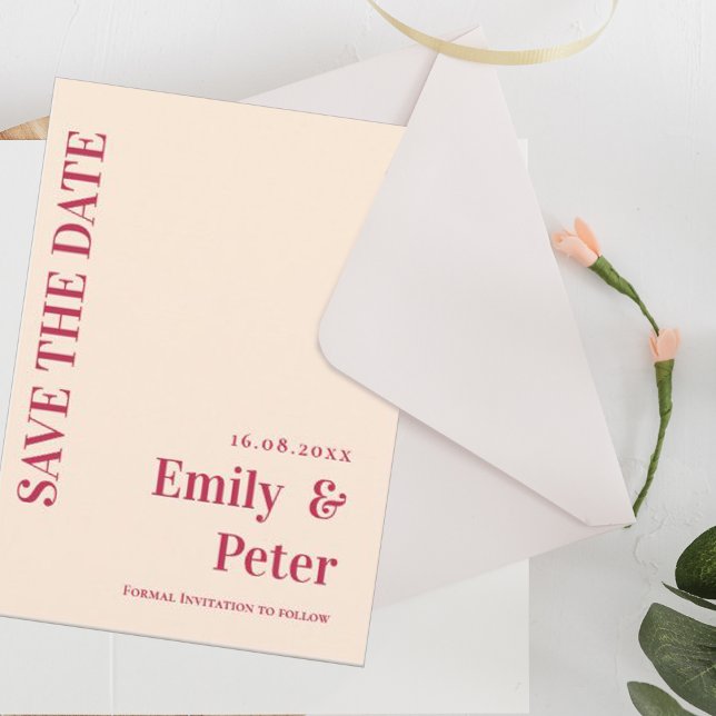 Reserve A Data Casamento Mínimo Elegante Moderno Contemporâneo (Criador carregado)