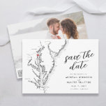Reserve A Data Casamento mínimo moderno de Annapolis Chesapeake B<br><div class="desc">Ajude seus convidados a marcar seus calendários para a celebração de Annapolis com nosso elegante mapa preto e branco de Chesapeake Bay para salvar a data. Esta design moderna e minimalista é perfeita para o seu casamento em locais icônicos como a Capela de Casamento USNA, o Chesapeake Bay Beach Club,...</div>