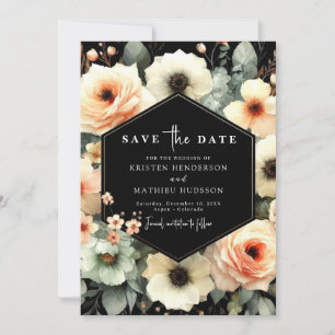 Reserve A Data Casamento Mínimo Rustic Peach