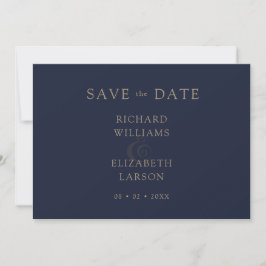 Reserve A Data Casamento Moderno Azul Simples Limpo Minimalista