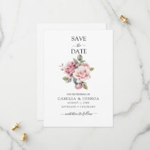 Casamento Moderno Chic Elegante Romântico Rosa Ros