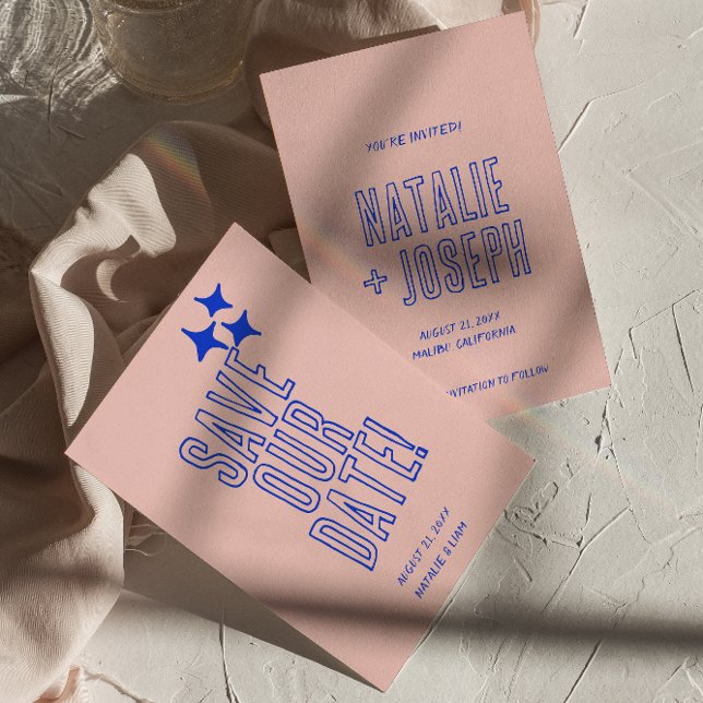 Reserve A Data Casamento Moderno Colorido Escrito à Mão (Criador carregado)