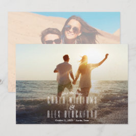 Reserve A Data Casamento Moderno com Foto Chic