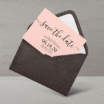 Reserve A Data Casamento Moderno Cor-de-Rosa Esmaecido Salve as C<br><div class="desc">Simples casamento de Script Moderno Salve os cartões de Data. Para personalização mais avançada deste design,  clique no botão "Personalizar"! Itens correspondentes e mais opções de cor também estão disponíveis por solicitação.</div>
