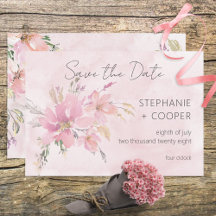 Casamento Moderno de Cor de Água Floral Rosa Escam