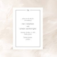 Casamento Moderno do Monograma Branco e Preto eter