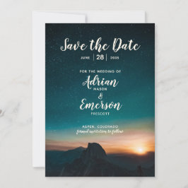 Reserve A Data Casamento Moderno do Night Sky & Mountain Stars Ga