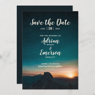 Reserve A Data Casamento Moderno do Night Sky & Mountain Stars Ga