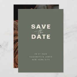 Reserve A Data Casamento Moderno e Minimalista Dark Sage