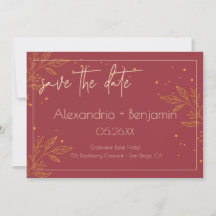 Casamento Moderno Elegante em Burgundy e Dourado