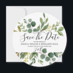 Reserve A Data Casamento Moderno Folhas Verdes Aquarela<br><div class="desc">Casamento Moderno Folhas Verdes Aquarela Salve O Dia

Veja nossa loja para o convite correspondente,  RSVP e mais.</div>