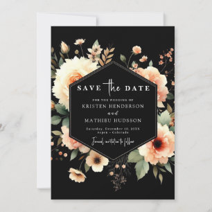 Reserve A Data Casamento Moderno Minimalista de Peach
